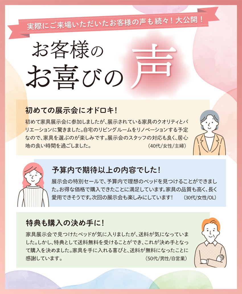 お客様のお喜びの声