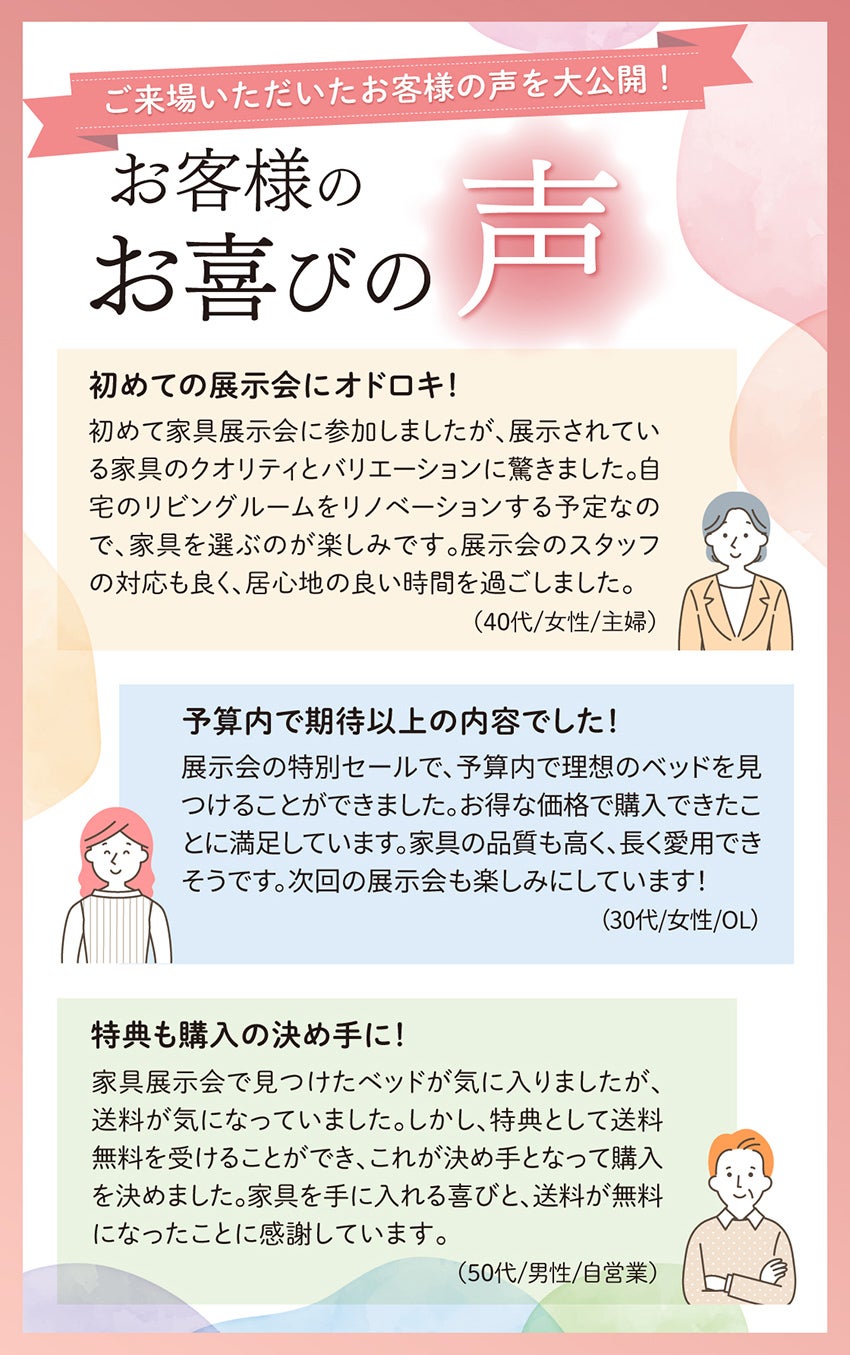 お客様のお喜びの声