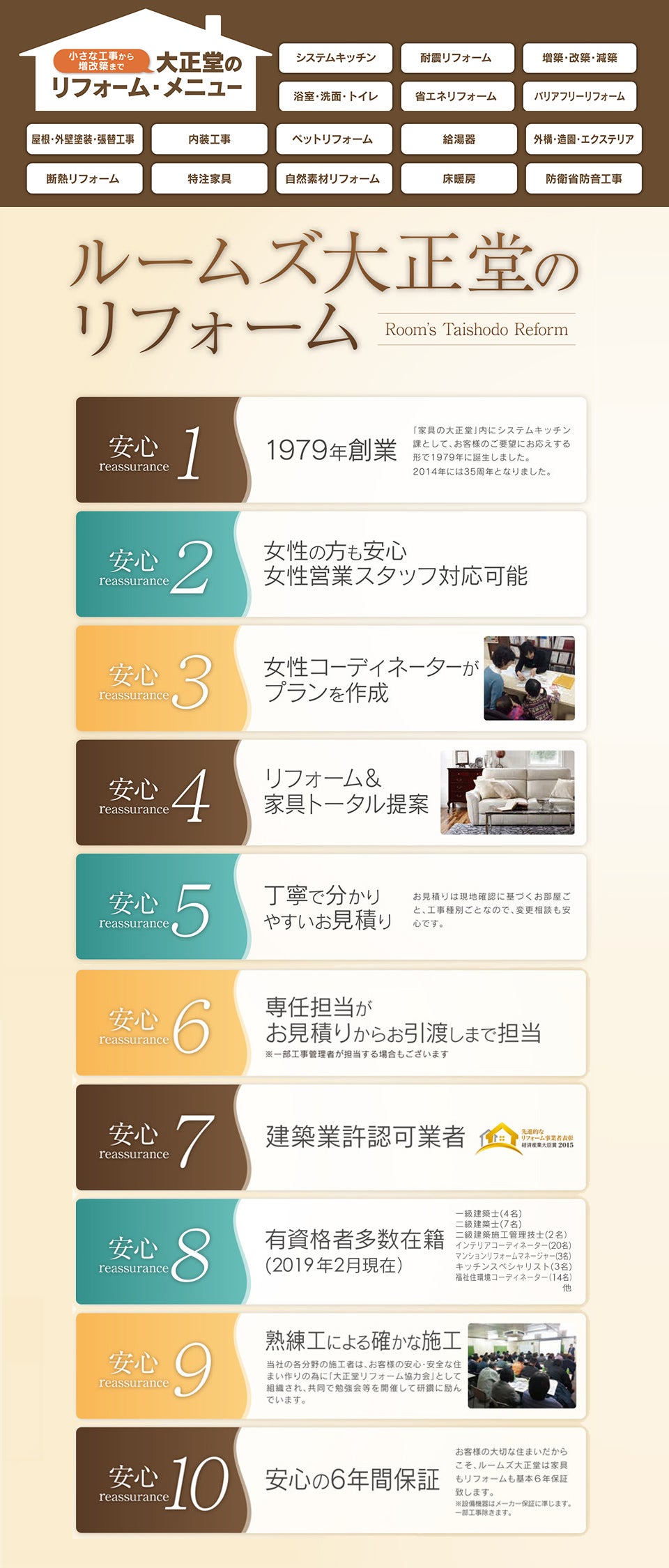大正堂だけの10のサービス