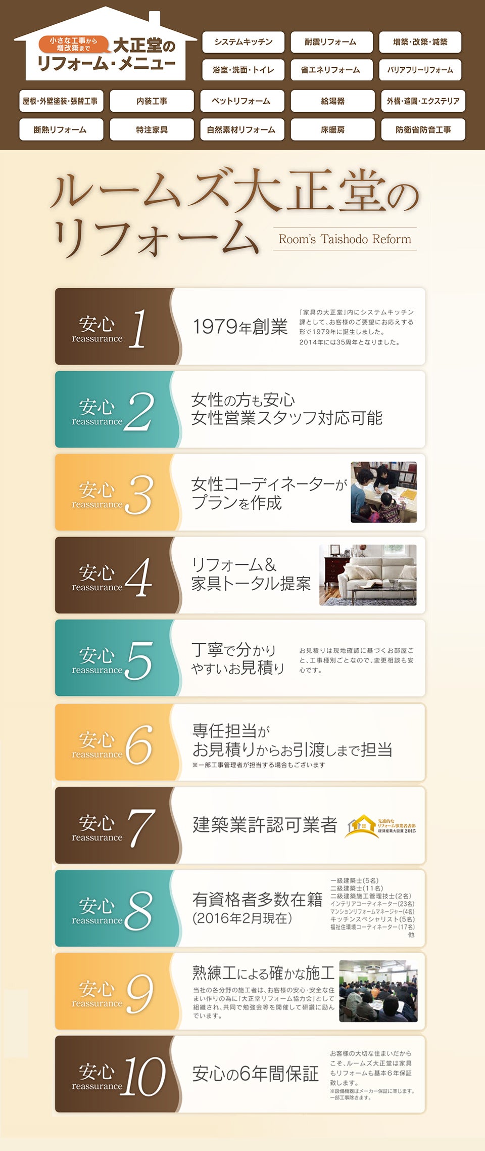大正堂だけの10のサービス