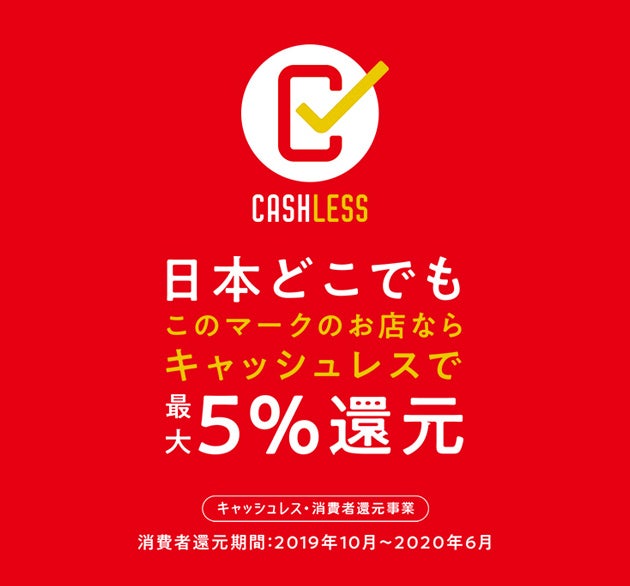 キャッシュレス決済で5％還元