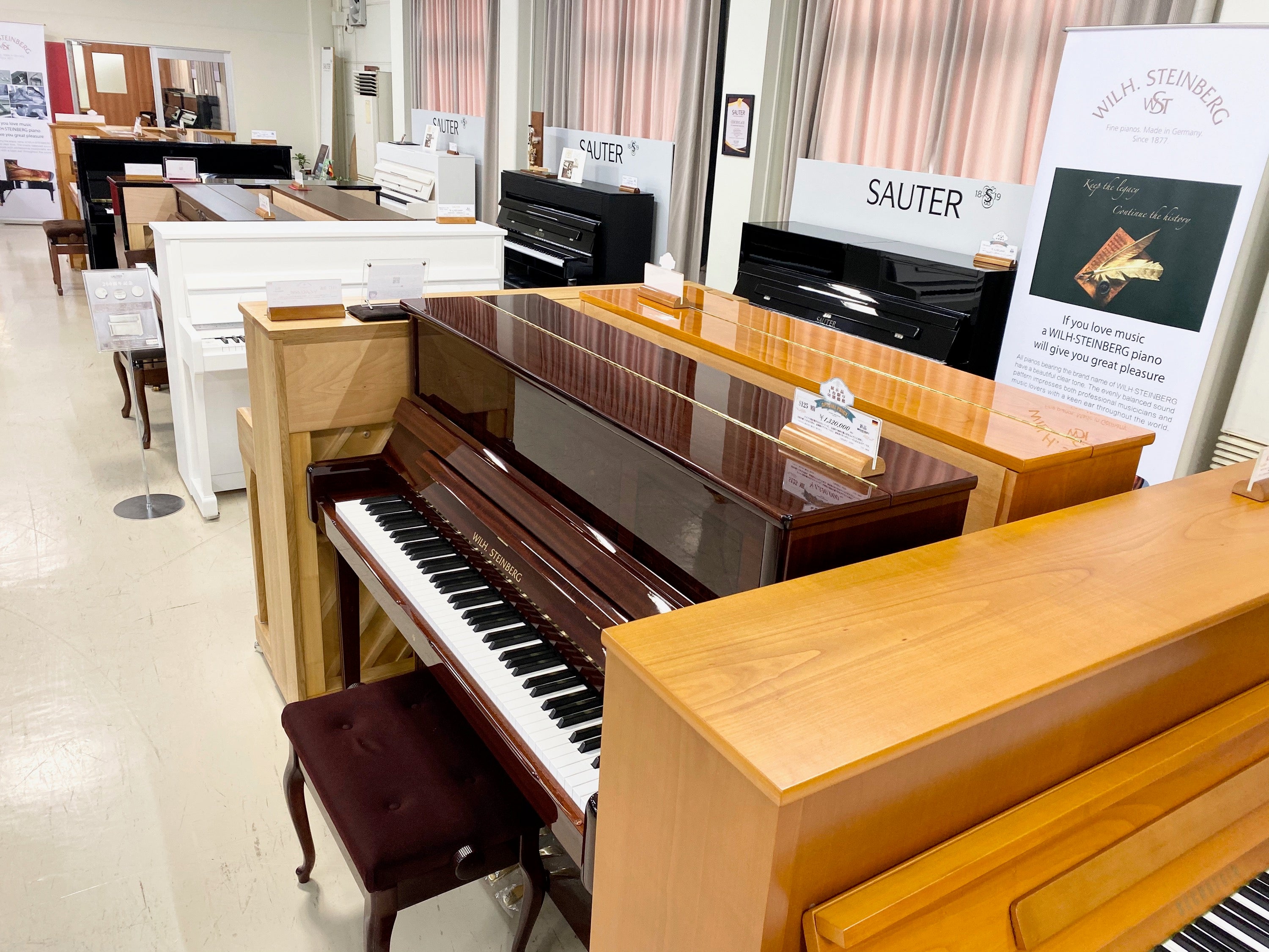 純ドイツ製ピアノはじめヨーロッパピアノを多数取り揃えております。