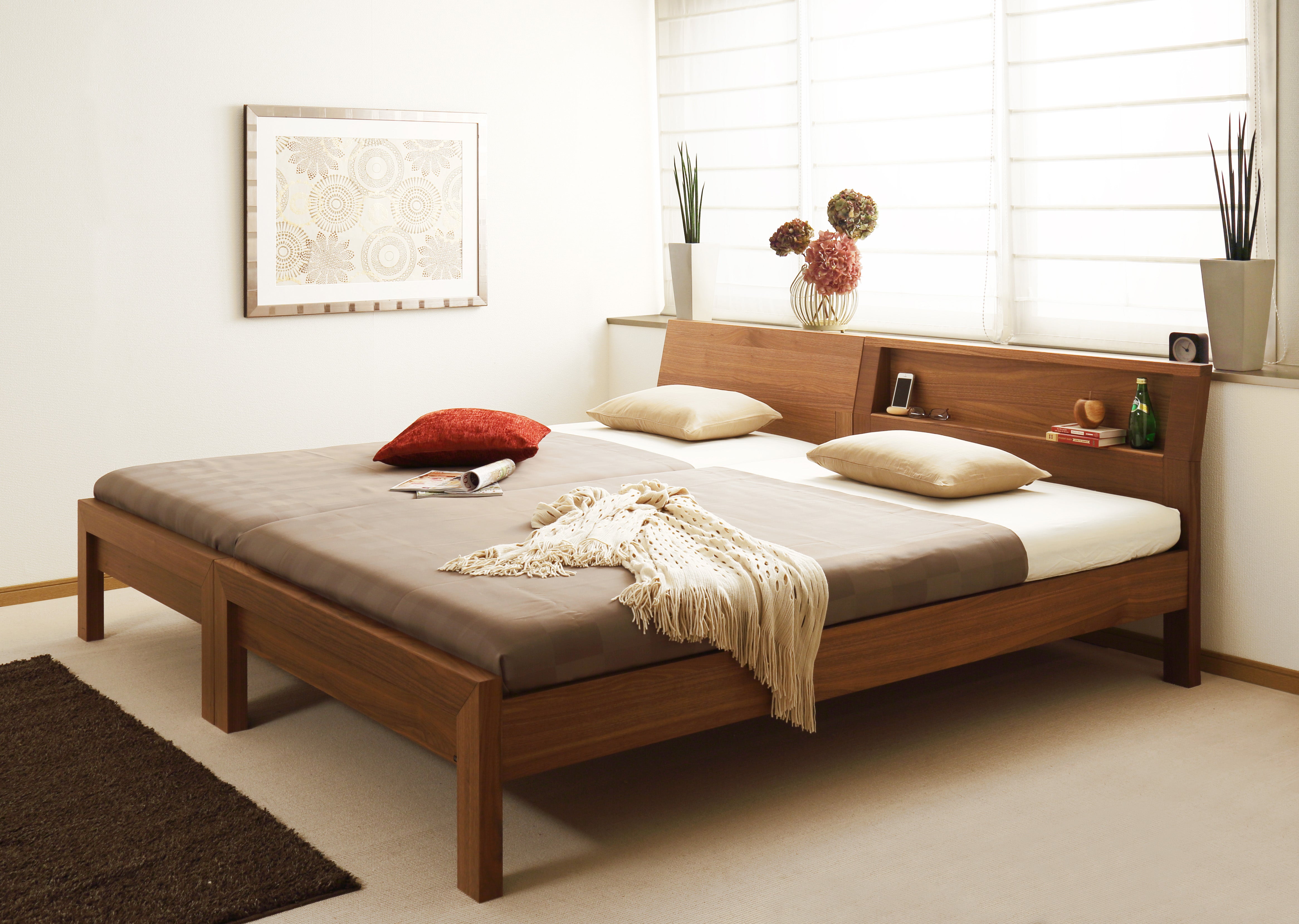 ライフスタイルに合わせて選べるカリモクのベッド。