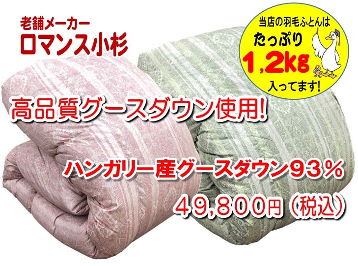 グースダウンの超目玉品!!!
４９,８００円（税込）

