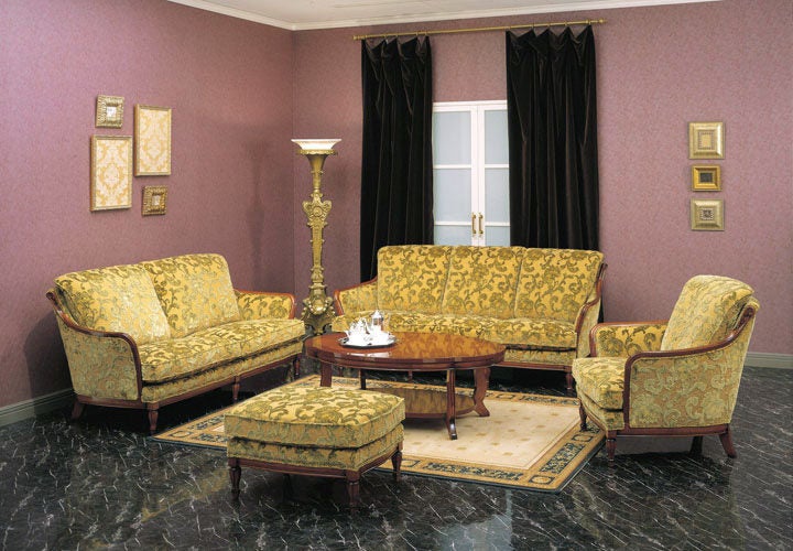 ベルベットタイプの布のソファー