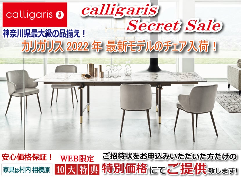 イタリアン最大級のデザイナーズ家具ブランド カリガリス 2022年 最新モデルのチェア入荷中!WEB限定【シークレットセール】!安心価格保証!
