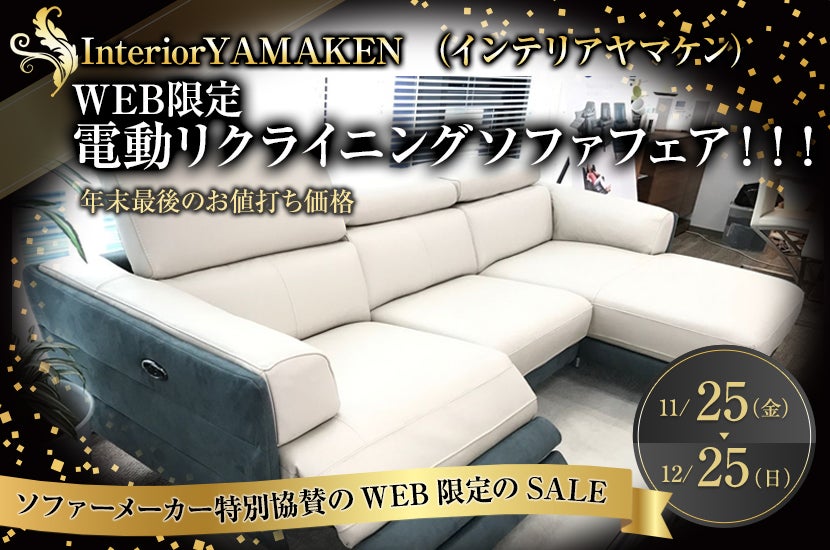 WEB限定 電動リクライニングソファフェア!!!