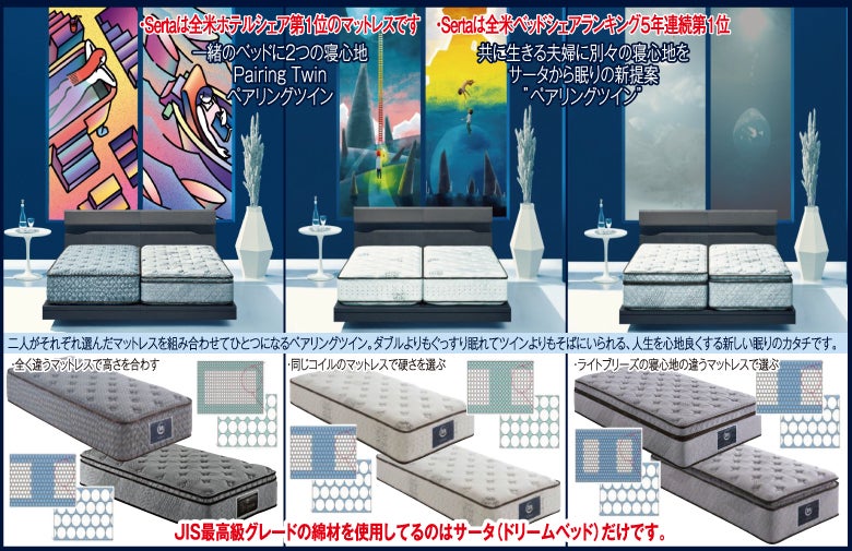 米国売上No.1の実績を誇るマットレスブランド「Serta(サータ)」