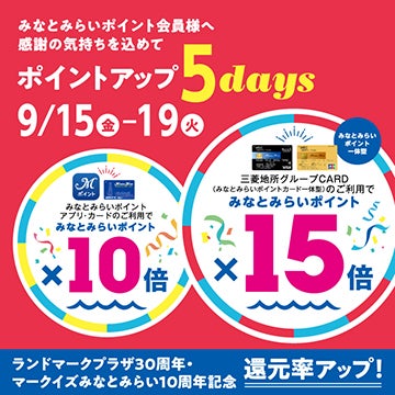 当店もついに１０周年！みなとみらいポイント10倍＆15倍のチャンスです！