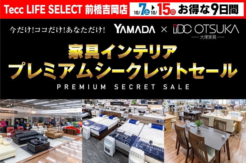 Tecc LIFE SELECT 前橋吉岡店 家具インテリア プレミアムシークレットセール