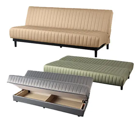 寝心地重視のソファベッド 。ベッドと同じスプリングを使用した本格的な寝心地のソファベッドです。