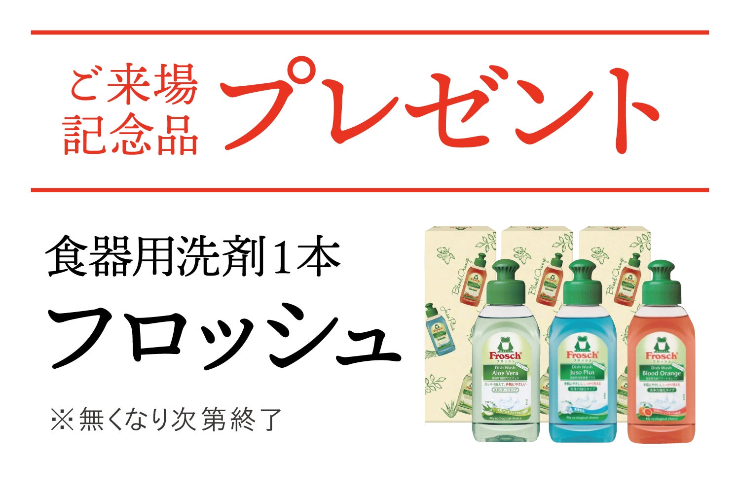 ご来場記念品プレゼント🎁
