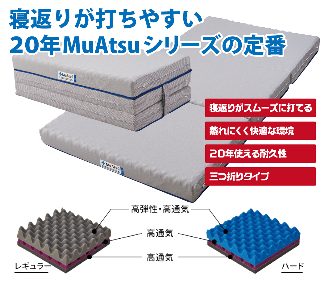マツコ・デラックスさんも愛用！
寝返りが打ちやすい２０年ムアツシリーズの定番品！