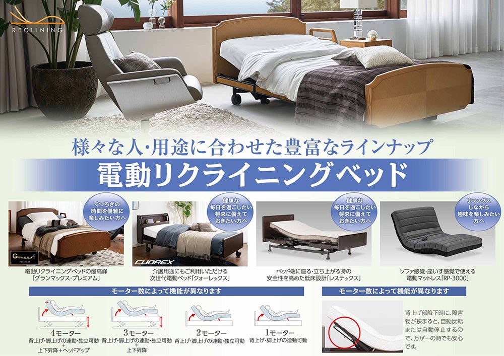 【フランスベッドの誇る多彩な電動ベッドシリーズ】