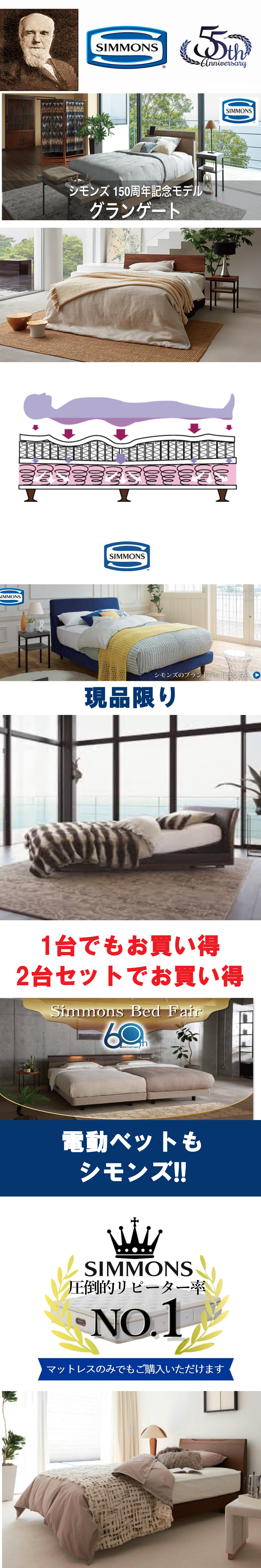 シモンズベット工場直送SALE ☆ ～ 同時開催 : 西川ふとん