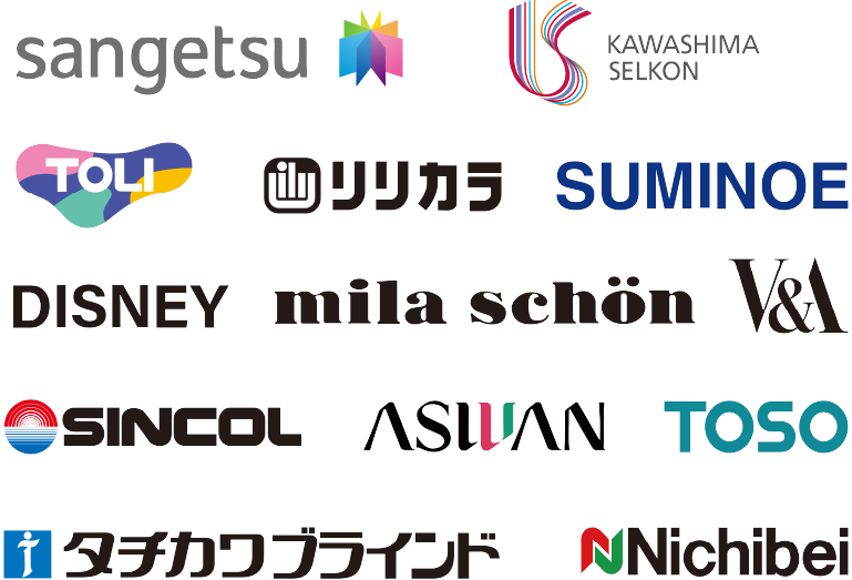 参考メーカー:sangetsu、川島織物セルコン、リリカラ、スミノエ、DISNEY、mila schon、SINCOL、V&A、タチカワブラインド、TOSO、ニチベイ