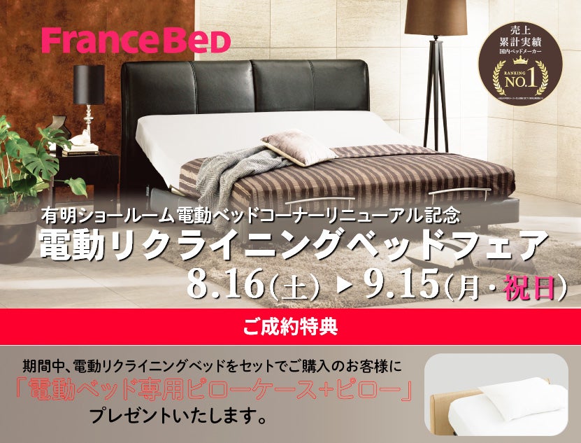 フランスベッド
電動リクライニングベッドフェア