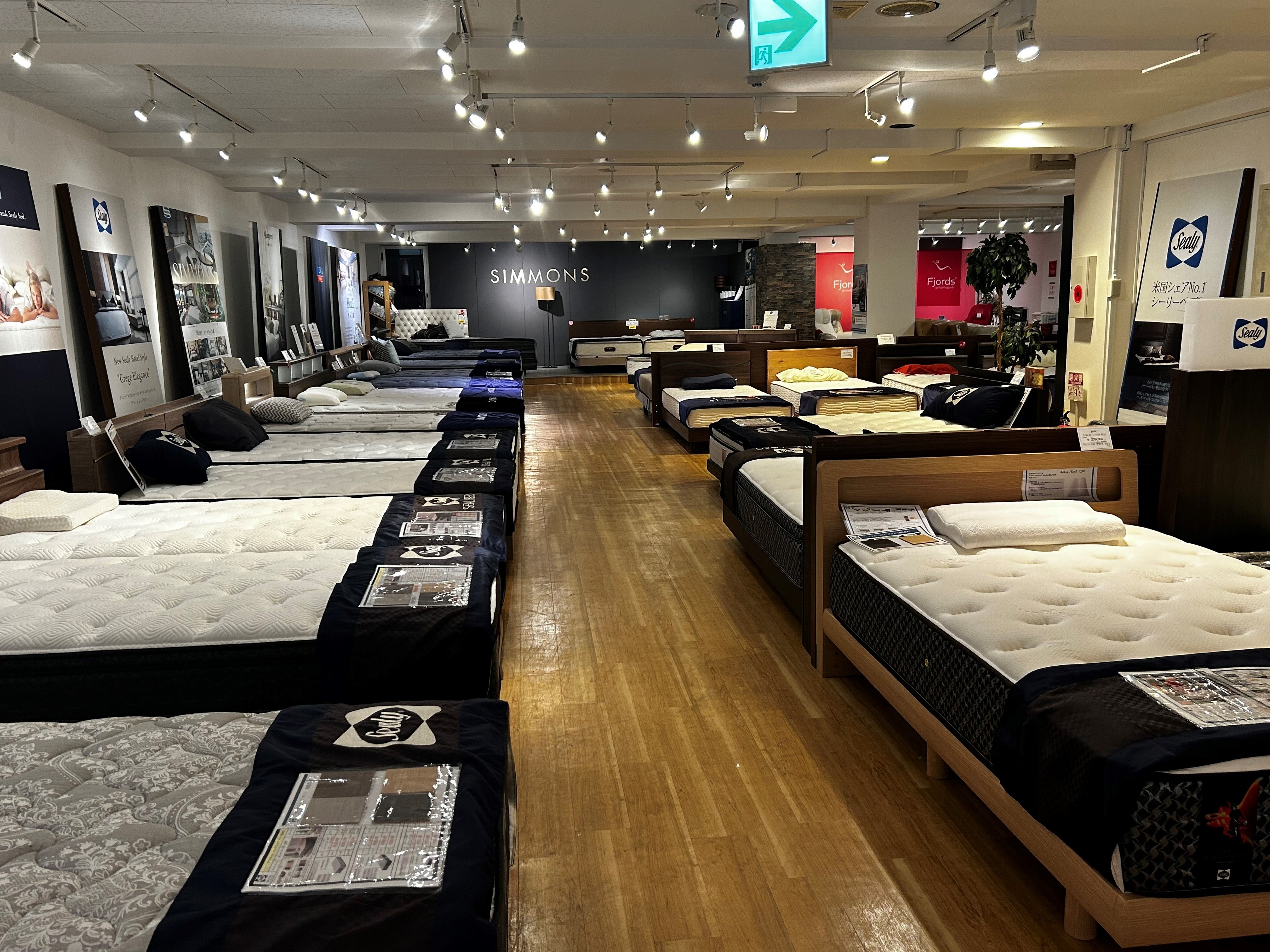 国内外のブランドベッドやウォーターベッドがお試しいただけます