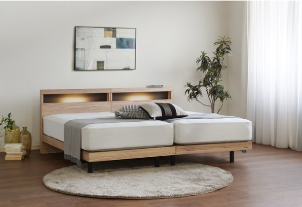 シンプルなキャビネットタイプのベッド