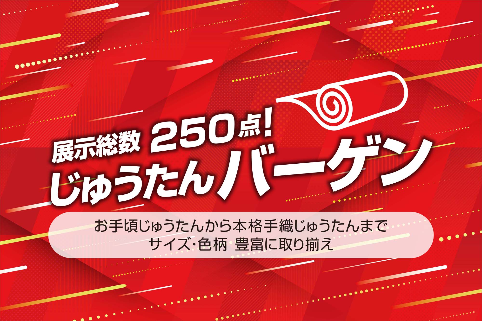 展示数250点以上！
【じゅうたんバーゲン】