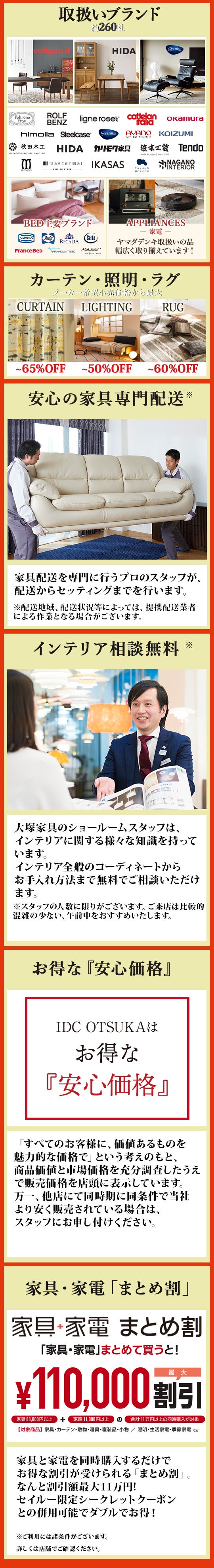 9/28 最終値下げ 未使用 IDC大塚家具 ユーアイ 日本製 3面レンジボード