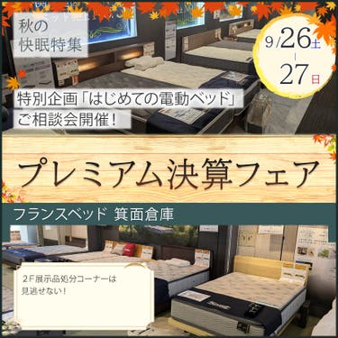 フランスベッド箕面倉庫  プレミアム決算フェア