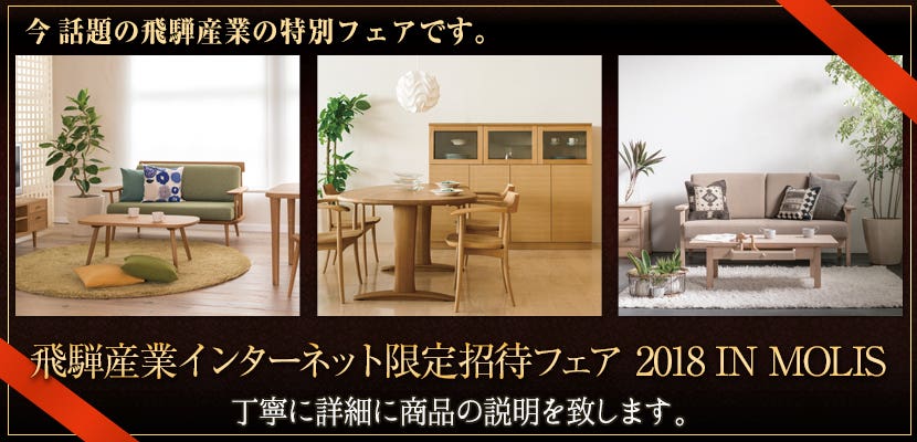 飛騨産業インターネット限定招待フェア　2018 IN MOLIS